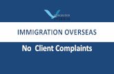 Immigration Overseas - No Client Complaints