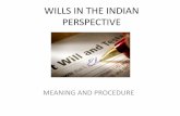 Wills in the indian perspective