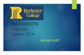 Internship Fairview 2014 Powerpoint presentation Michael Scott HIMC 2870 HIT CASTOPONE EXperiance december 12-18-2014