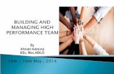 Building and managing high performance teams