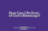 How Can I Be Sure of God's Blessings?