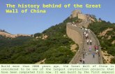 The history behind of the great wall of china