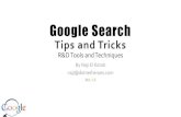 Google search - Tips and Tricks