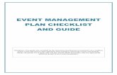 EVENT MANAGEMENT PLAN CHECKLIST AND GUIDE