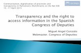 Transparency and the right to access information in the Spanish Congress of Deputies