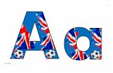 UK Flag with Football themed alphabet and numbers