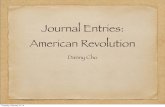 Journal entries american revolution
