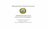 Guildford Draft Local Plan - Worplesdon Public Meeting 2nd July