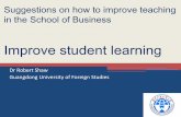 Suggestions on how to improve teaching in the School of Business, GDUFS