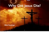 Why did jesus die?