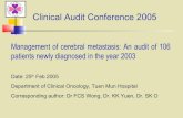 Management of cerebral metastasis: An audit of 106 patients ...