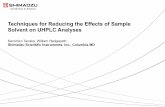 Reducing the Effects of Sample Solvent on UHPLC Analyses
