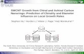 SWCNT Growth from Chiral and Achiral Carbon Nanorings: Prediction of Chirality and Diameter Influence on Local Growth Rates