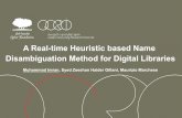A Real-time Heuristic-based Unsupervised Method for Name Disambiguation in Digital Libraries