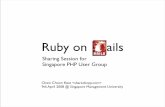 Ruby on Rails - Sharing Session for Singapore PHP User Group