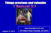 1 samuel 3a The Word of the Lord is Precious