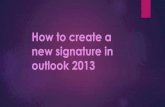 How to create a new signature in outlook