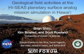 Geological field activities at the HI-SEAS planetary surface analog mission simulation in Hawai‘i