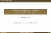 NSC #2 - D1 05 - Renaud Lifchitz - Quantum computing in practice