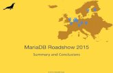 MariaDB Europe Roadshow 2015 - Summary and Conclusions