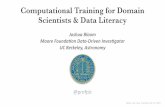 Computational Training for Domain Scientists & Data Literacy