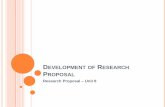 Development of research proposal unit8