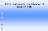 Easter eggs made  presentation of children work