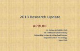 APBDRF Scientific Advisory Board Meeting December 2013: Research Update