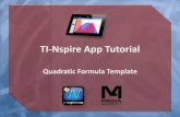 Nspire--iPadAppTutorial--Quadratic Formula Template