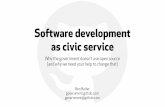 Software Development as a Civic Service