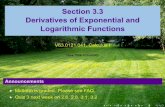 Lesson 14: Derivatives of Exponential and Logarithmic Functions (Section 041 slides)