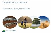 Publishing and impact  Wageningen University IL for PhD 20141202