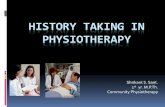 History taking in physiotherapy