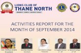 Lions Club Of Thane North: September Activity Report