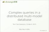Complex queries in a distributed multi-model database