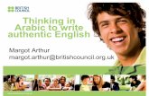 Thinking in Arabic to write authentic English - Margot Arthur