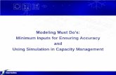 Datacenter Modeling must do - minimum inputs for ensuring accuracy