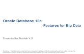 Oracle Database 12c - Features for Big Data