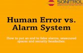 Human Error vs Alarm System
