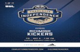 Game 4 - Independence vs Kickers 5/8/15 Roster Card