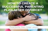 How to create a successful parenting plan after divorce