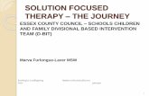 Solution focused therapy – the journey
