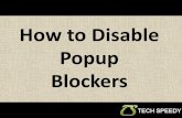 How to disable popup blockers