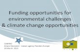 1.3 Funding opportunities for environmental challenges & climate change opportunities (A.Decramer)