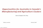 Opportunities for Australia in Canadian Manufacturing and Agriculture Clusters