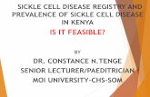 Sickle cell disease registry and prevalence of sickle cell disease in kenya by constance tenge
