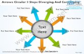 Arrows circular 9 steps diverging and converging processs power point templates