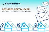 PsPrint, Designers EDDM & Direct Mail Presentation