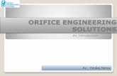Orifice Engineering Solutions
