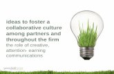 Strategies in Corporate Communications: Fostering a Collaborative Culture in the Partnership Ranks